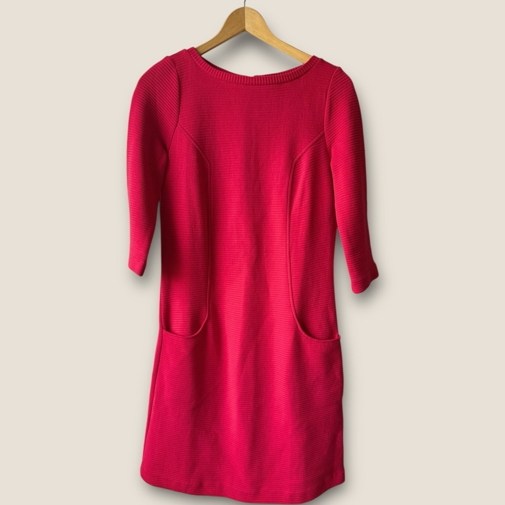 Boden Jasmine Ottoman Shift Ribbed Preppy Minimalist Retro Boho Dress
